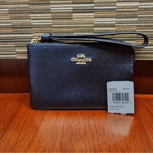 NWT Coach Metallic Denim Small Corner Zip Wristlet (F21070)
